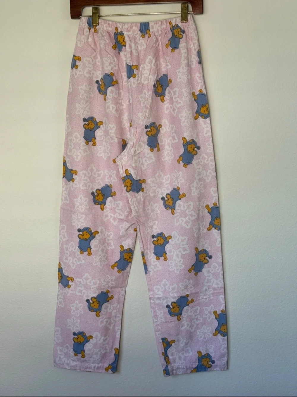 VTG Pooh Disney Pink Pajama Set - Soft Button-Up Top & Pants 100% Cotton - Picture 7 of 12